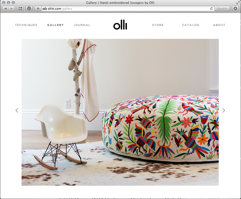 手刺繍のオーバーサイズ・ラウンジクッション